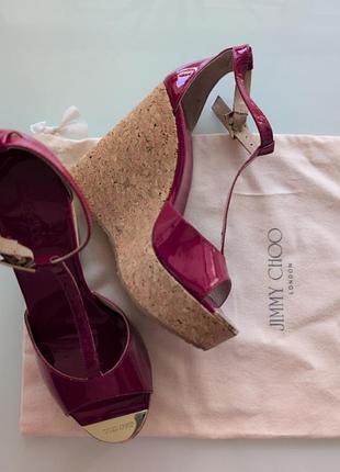 Босоніжки жіночі jimmy choo, оригінал, 41 poзмір, червоного кольору .