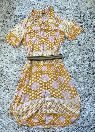 Яскрава сукня-сорочка vero moda в актуальний горошок, розміру s/m