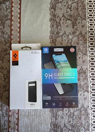 Чехол spigen pixel 7 и стекло mocolo, комплект