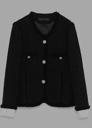 Zara пиджак твидовый