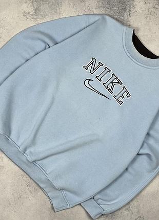 Nike vintage вінтажний світшот найк синій бутлег розмір м 90ʼсті великий логотип