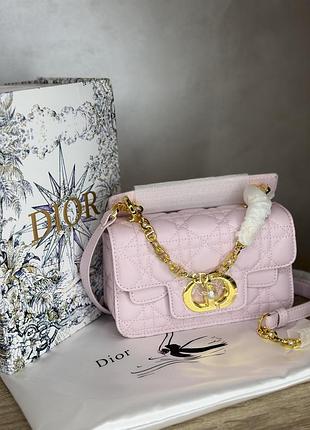 Сумка жіноча dior ніжно рожева