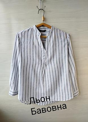 Блузка женская в полоску из натуральной ткани dunnes