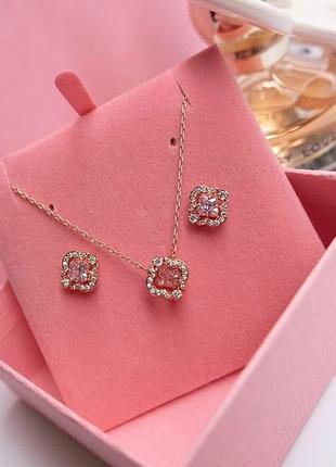 Набор swarovski колье и серьги