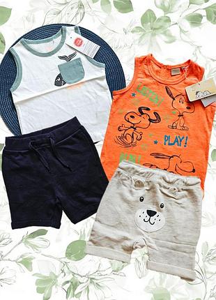 Літній костюм для хлопчика/дівчинки 92см, c&a, h&m, col club, 2роки, комплект для хлопчика/дівчинки, футболка+шорти дитячі, бавовна