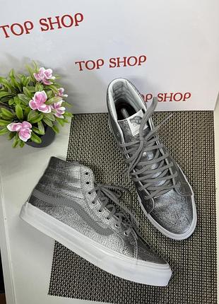 Оригінальні шкіряні кеди vans високі