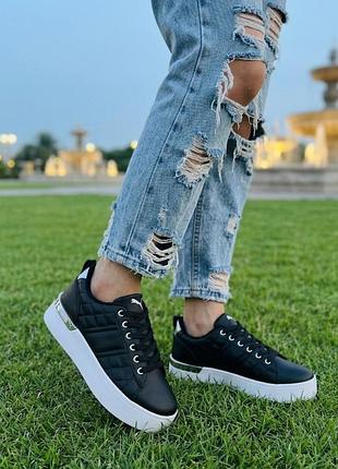 Женские кожаные кроссовки puma/черные женские кроссовки пума