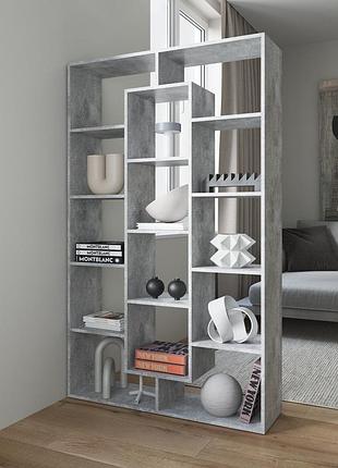Стеллаж vays m-7, книжная полка на 14 ячеек, лдсп, 108×29x178 см - для дома, офиса, детской или гостиной