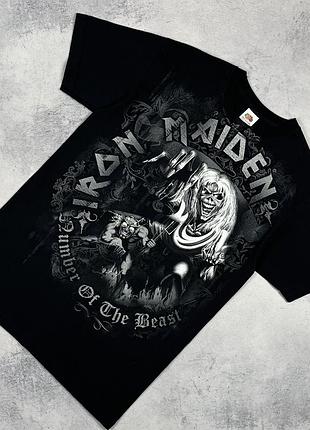 Iron maiden мерч рок гурту арон мейден чоловіча футболка чорна розмір s