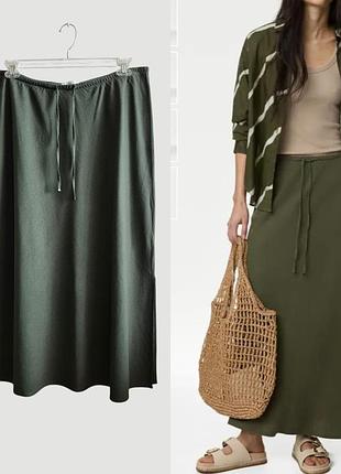 Спідниця максі юбка макси лен вискоза  m&s р.xl