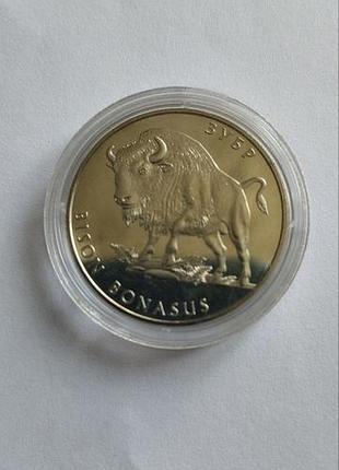 Украинская достопримечательностная монета. 2003 год. зубр.