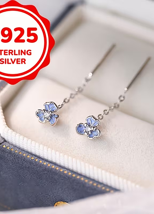 Пара сережек из серебра 925 пробы