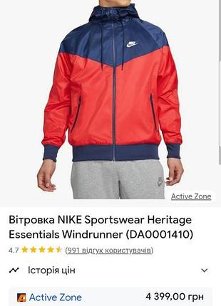 Мужская ветровка nike