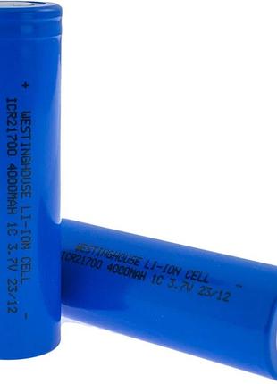 Акумулятори westinghouse icr21700 4000 mah 3.7v li-ion набір 2 шт у пластиковому боксі 21700