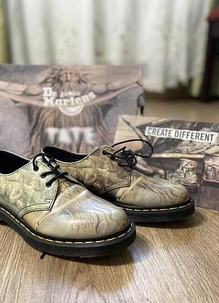 Ботинки dr martens tate 1461 william blake house of death museum art 38 розмір, дуже рідкісні, оригінал, нові, жодного разу не одягалися