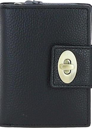 Женский кожаный кошелек ashwood y60 black (черный)