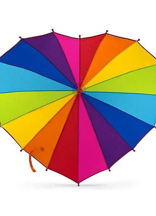 Парасолька дитяча fulton c932-041024 heart junior rainbow heart (райдужне серце)