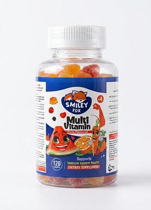 Детские мультивитамины smiley fox multi vitamin, 120 жевательных конфет (египет)
