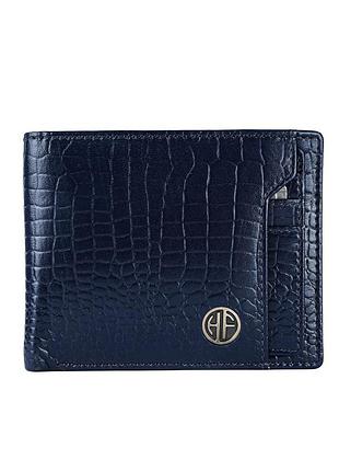 Чоловічий шкіряний гаманець hammonds flycatcher hf577 croc blue (синій)