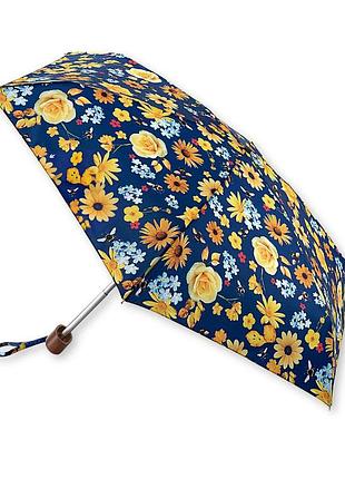 Жіноча міні парасолька fulton l501 tiny-2 bumble bee floral (квіти та джмелі)