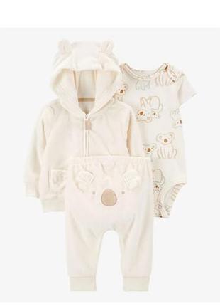 Nb до 4 кг костюми, комплекти carters махрові, боді,штани,кофта