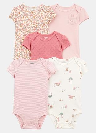 9м, бодіки, carters, короткий рукав, комплект або поштучно, картерс