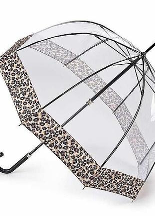 Парасолька-тростина жіноча fulton l866 birdcage-2 luxe natural leopard (леопард)