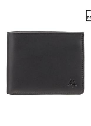 Гаманець чоловічий visconti vsl33 tap-n-go c rfid (black-steel blue)