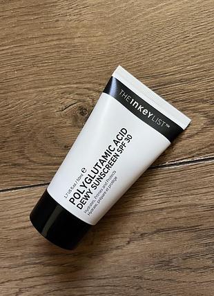 The inkey list polyglutamic acid dewy sunscreen spf30 легкий зволожуючий сонцезахисний крем (50 мл)