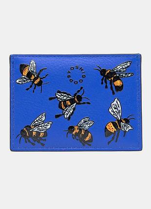 Шкіряний кардхолдер yoshi y1218 (blue sweet bees)