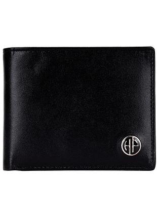 Чоловічий шкіряний гаманець hammonds flycatcher hf595 black (чорний)