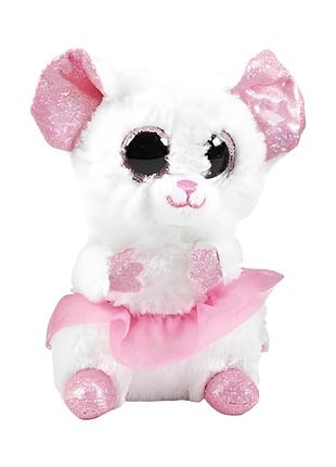 М'яка іграшка ty beanie boos nina — мишка-балерина з великими очима