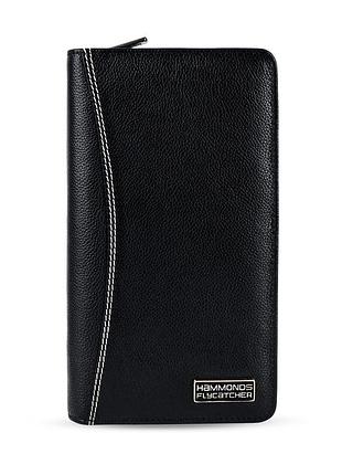 Дорожнє шкіряне портмоне hammonds flycatcher ph601 black (чорний)