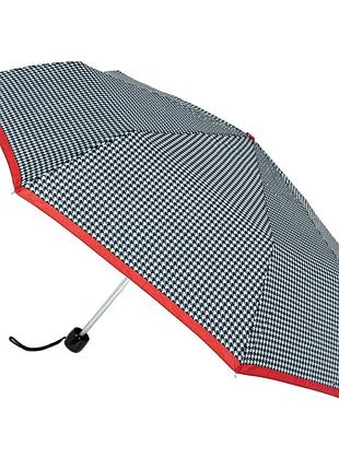 Парасолька жіноча fulton l354-041154 minilite-2 houndstooth red border (червона смуга)