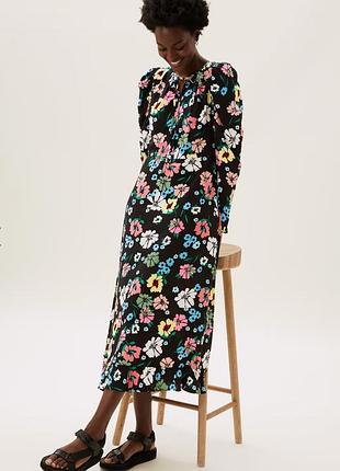 Оригинальное женское платье с длинными рукавами от бренда m&amp;s collection