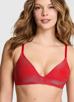 Бюстгальтер с легкой подкладкой comfort victoria ́s secret. цвет: bright vermillion.