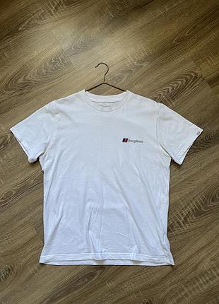 Футболка berghaus big logo white t-shirt
