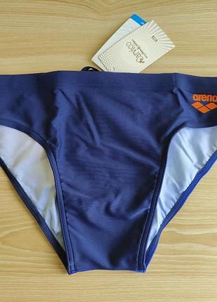 Мужские плавки брифы arena men's swim briefs placement navy-mango multi
