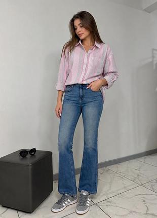 Джинсы breese 112107297 голубой bootcut fit