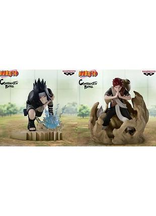 Набір фігурок naruto combination battle – sasuke uchiha та gaara (banpresto, 14 см)