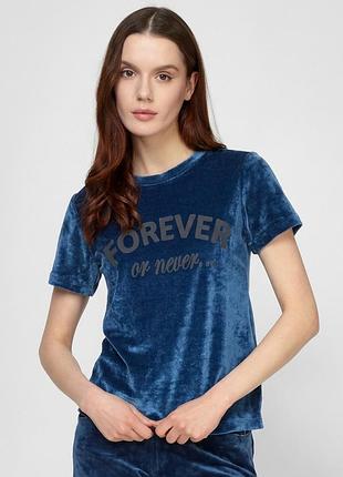 Футболка з оксамитовим велюровим ефектом h&m (лінійка divided)