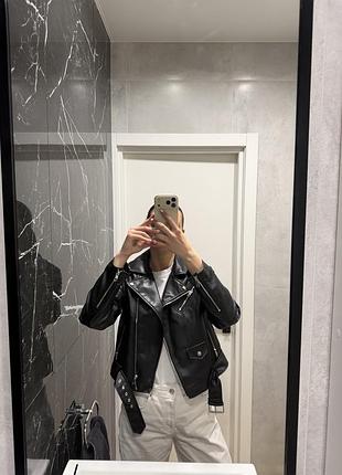 Куртка zara під шкіру, розмір l (краще на s–m)