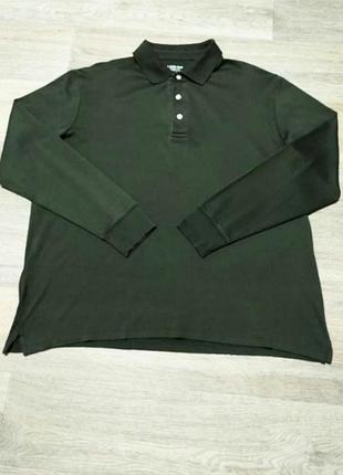 Мужское поло land's end , размер l-xl , хаки