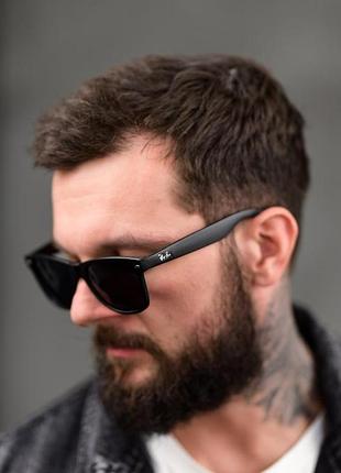 Очки солнцезащитные мужские ray ban черные классические унисекс