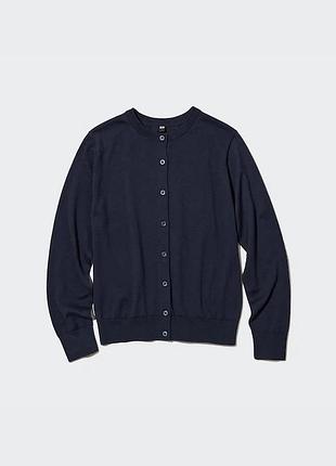 Кардиган с длинными рукавами и круглым вырезом от uniqlo