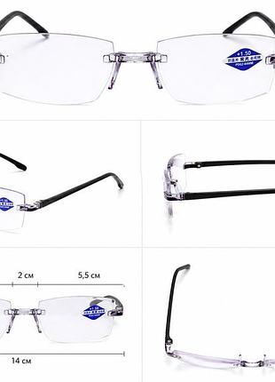 Окуляри для читання +1.50 без оправи (rimless) нові, легкі