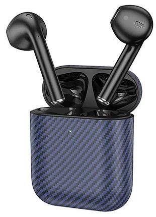 Наушники bluetooth беспроводные hoco ew41 plus с микрофоном blue