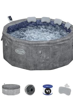 Джакузи - спа lay-z-spa carrara со встроенными панелями, bestway, 170 х 65 см (6 мест: 1 325 л/ч, аэро) (6001v)
