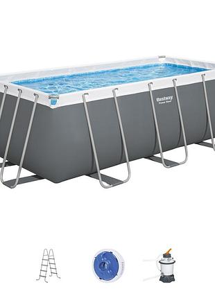 Басейн каркасний bestway, 412 х 201 х 122 см (3 028 л/год (пісочний), дозатор, драбина) (56457)