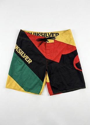 Vintage 90s mens rasta quicksilver board shorts size 32 excellent condition шорти чоловічі мужские шорты 32 размер с м